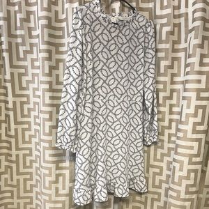 Black and white lightweight dress.